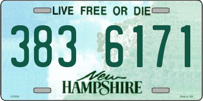 NH license plate 3836171