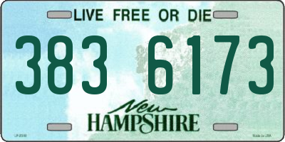 NH license plate 3836173