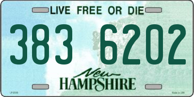NH license plate 3836202