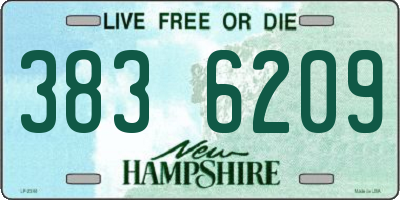 NH license plate 3836209