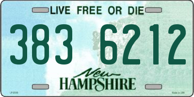 NH license plate 3836212