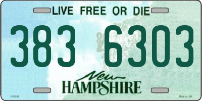 NH license plate 3836303