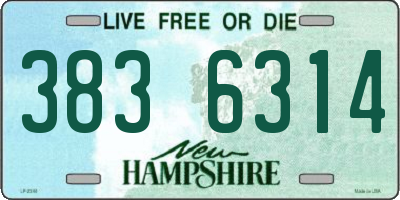 NH license plate 3836314