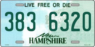 NH license plate 3836320