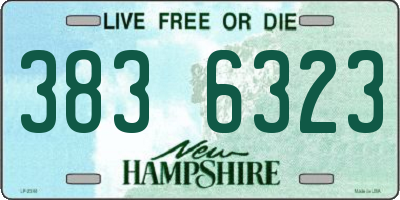 NH license plate 3836323