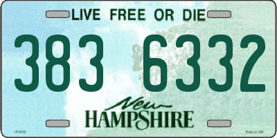 NH license plate 3836332