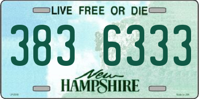 NH license plate 3836333