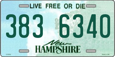 NH license plate 3836340