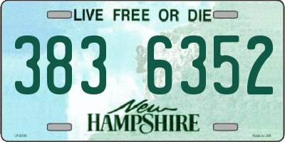 NH license plate 3836352