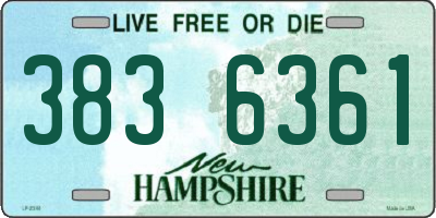 NH license plate 3836361