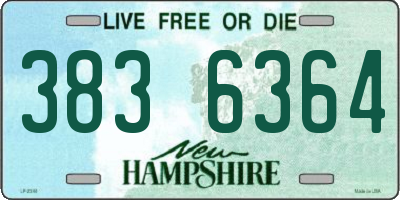 NH license plate 3836364
