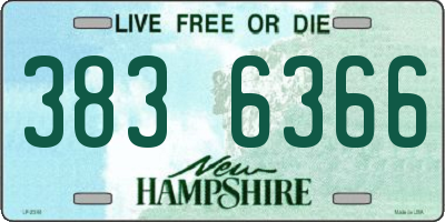 NH license plate 3836366