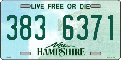 NH license plate 3836371