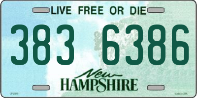 NH license plate 3836386