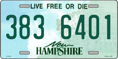 NH license plate 3836401