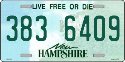 NH license plate 3836409