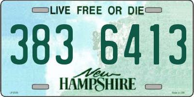 NH license plate 3836413