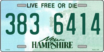 NH license plate 3836414