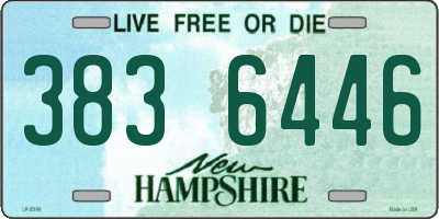 NH license plate 3836446