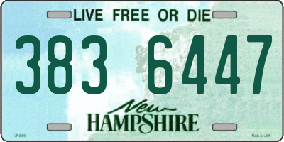 NH license plate 3836447