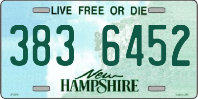 NH license plate 3836452