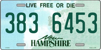NH license plate 3836453