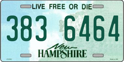 NH license plate 3836464