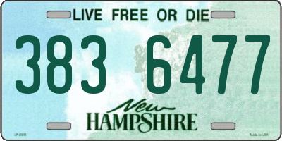NH license plate 3836477