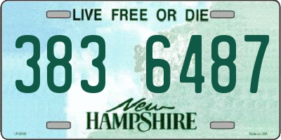 NH license plate 3836487