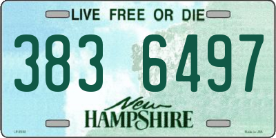 NH license plate 3836497