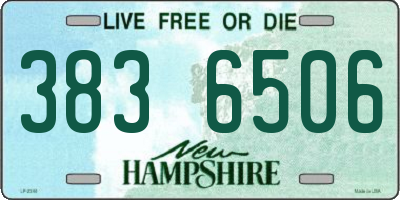 NH license plate 3836506
