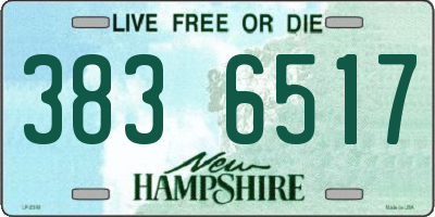 NH license plate 3836517