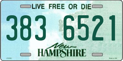 NH license plate 3836521