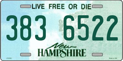 NH license plate 3836522