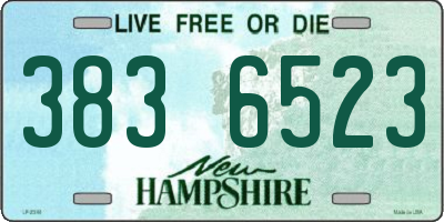 NH license plate 3836523