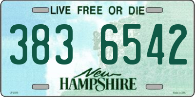 NH license plate 3836542