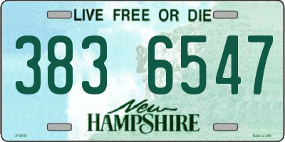 NH license plate 3836547