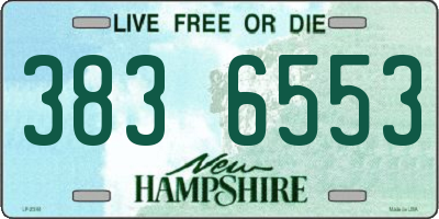NH license plate 3836553