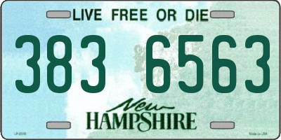 NH license plate 3836563