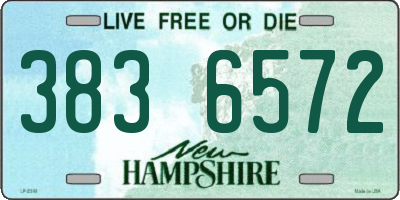NH license plate 3836572