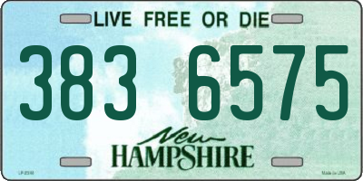 NH license plate 3836575