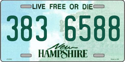 NH license plate 3836588