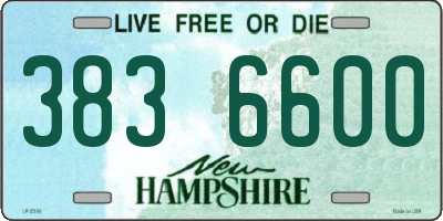 NH license plate 3836600