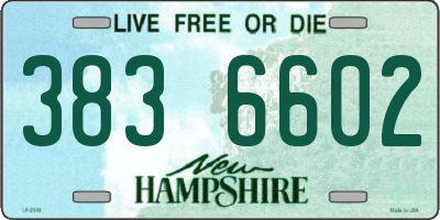 NH license plate 3836602