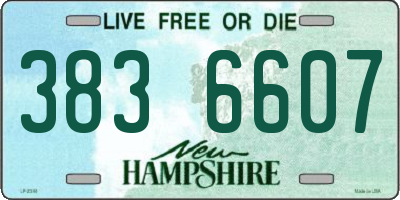 NH license plate 3836607