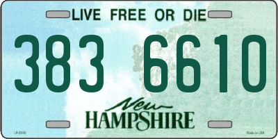NH license plate 3836610