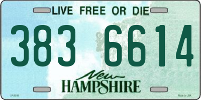 NH license plate 3836614