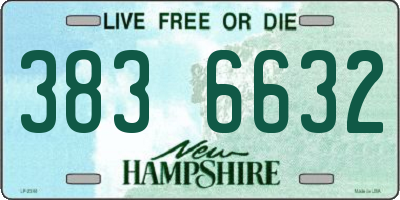 NH license plate 3836632