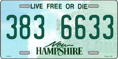 NH license plate 3836633