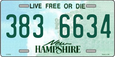 NH license plate 3836634